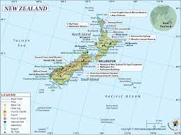 It includes country boundaries, major. New Zealand Map