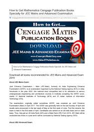 Maths books for iit jee pdf,arihant maths books for iit jee free download pdf, rd sharma. How To Get Mathematics Cengage Publication Books Specially For Jee Mains And Advanced Examination By Concepts Made Easy By Er Ajay Kumar Issuu