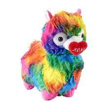 Way To Celebrate Valentine S Day Small Plush Rainbow Llama Walmart Com Soft Stuffed Animals Llama Stuffed Animal Valentines