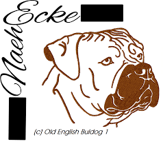 The olde english bulldogge is a designer dog breed from the united states. Stickdatei Old English Bulldog Nr 1 10x10