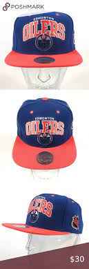 Edmonton Oilers Nhl Mitchell Ness Snapback Hat Snapback Hats Mitchell Ness Worn