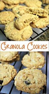 If You Like Oatmeal Cookies You Will Love These Crunchy And Chewy Granola Cookies Made With Granola Cerea Granola Cookie Recipe Granola Cookies Granola Dessert