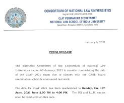 Check spelling or type a new query. Clat 2021 Exam Rescheduled