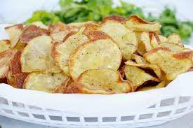 Pat dry with kitchen towel or a tea towel. Air Fryer Potato Chips Bitz Giggles