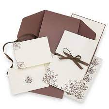 Brides Gartner Studios Brown And Ivory Damask Invitation Kit 86674 Wedding Invites Stationery Gallery