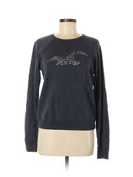 Details About Hollister Women Gray Sweatshirt Med