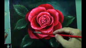 The better you follow our guidelines, the more realistic your painting will be. Acrylic Painting Lesson Red Rose Flower By Jm Lisondra Youtube