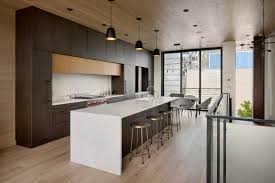 White and gray kitchen designed with gray brick subway tiles and white shaker cabinets showcasing oil rubbed bronze pulls. Russian Hill Residence Contemporary Kitchen San Francisco By Linea Lab Architecture Houzz
