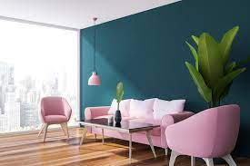 inspiratie blauw en roze in het interieur nieuwe wonen interieur interieur woonkamer roze woonkamer