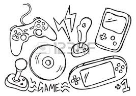 All of our coloring pages can be colored in online, or printed to color in with markers, crayons, etc. Game Console Doodle Hand Drawing Video Doodles Doodles Games