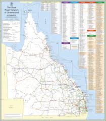 Large detailed road map of australia. Large Detailed Road Map Of Queensland
