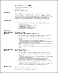 Free Creative Digital Marketing Manager Resume Template Marketing Resume Digital Marketing Manager Resume Examples