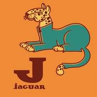 P o r j h e r i c a l l e n q ue j a c i n t o animales con la letra a 2. Jaguar De Doodle Dibujos Letra J Parte Del Alfabeto Vector