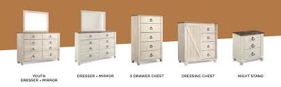 The wynnlow collection is sure to win your heart with its daring, designer take on modern rustic. Signature Design By Ashley Willowton Dressing Chest Casual 4 Drawers Sliding Door Storage Whitewash Finish Amazon Ca Home