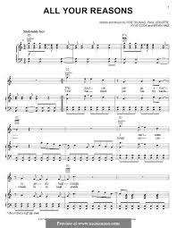 All Your Reasons Matchbox Twenty By B Yale K Cook P Doucette R Thomas On Musicaneo Matchbox Twenty Piano Teacher Blues Piano