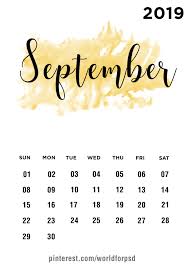 September 2019 Calendar Design Calendar Wallpaper Calendar Design September Calendar