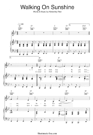 Search our free piano sheet music database for more! Walking On Sunshine Sheet Music Katrina The Waves Sheetmusic Free Com