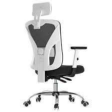 Both of these features use mesh materials for optimum ventilation. Hbada Ergonomic Office Desk Chair With Adjustable Armrest Lumbar Support Headrest And Breathable Skin Friendly Mesh White Buy Online In China At China Desertcart Com Productid 57403245