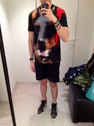 givenchy doberman print cuban fit t shirt second kulture