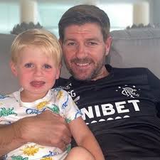 A few days back, football legend steven gerrard hinted at a possible departure from his current mls squad. Steven Gerrard Welcomes Premier League Return With Lookalike Son Lio Liverpool Echo