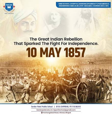 On this day, in 1857, the Sepoy Mutiny began in Meerut—sparking India's first major uprising that challenged British rule and sowed seeds of freedom. We salute the valiant heroes of 1857 whose