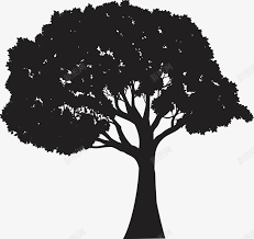 大树剪影矢量图图标高清素材剪影大树树木植物矢量图in 2021 human silhouette art silhouette