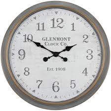 Xxl 60 cm vintage wanduhr analog küchenuhr glenmont clock co est. 30x30 Distressed Grey Clock With Arabic Numbers At Home