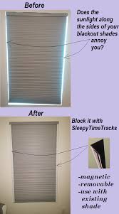 Block Sunlight Along The Sides Of Your Blackout Shades Blackout Shades Window Shades Blackout Room Darkening Shades