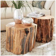 Reclaimed Wood Stump End Tables Pottern Barn Splurge Reclaimed Wood Coffee Table Side Table Wood Reclaimed Coffee Table