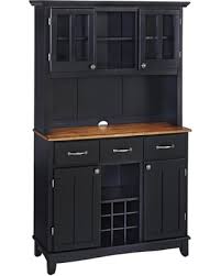 Use the shelves for smaller appliances, like a microwave, toaster, or toaster oven! Shop Deals On Home Styles Large Wood Bakers Rack With Two Door Hutch