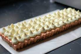 Thai Tea Parfait Tart With Almond Crunch Crust And Lemon Mascarpone Blossom To Stem Tart Dessert Almond Crunch Dessert Recipes