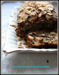 Banana Bread A La Poudre D Amandes Pepites De Chocolat Et Amandes Effilees Les Notes Bleues D Une Gourmande En 2020 Recette Dessert Pepite Chocolat Amandes Effilees