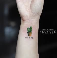 There Are A Lot Of Great Plant Tattoos Out There But The Cactus Tattoo Is The Perfect One For Certain Personali Cactus Tattoo Cactus Tattoo Small Plant Tattoo