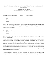 Doc Surat Perjanjian Kerja Sama Penyedia Tempat Acara Dengan Event Organizer Perjanjian Kerja Sama Penyedia Tempat Acara Dengan Eo Black Sovaros Academia Edu