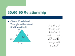 Because it is a special triangle, it also has side length values which are always in a consistent relationship with one another. Special Right Triangles Ppt Video Online Download