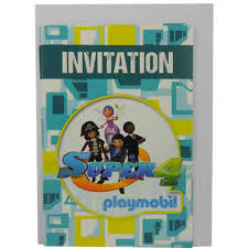 Plus rapides que l'éclair, ces cartes seront envoyées à la date et l'heure que vous souhaitez à vos invités, ou sur le champ selon. 6 Invitations Super 4 Playmobil Pour L Anniversaire De Votre Enfant Annikids