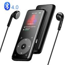 Agptek Bluetooth 4 0 Mp3 Player Built In Speaker A16 Lossless Sound Mp3 Music Player 8gb Metallic Body 1 8in Tft Color Screen Touch Button With Headphones Support Up To 128gb Black Agptek