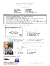 Semoga soal uas bahasa inggris smk kelas xii. Soal Bahasa Inggris Sma Kelas X Semester 2 Expression Masnurul