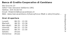 La tua bcc a portata di click: á… Orari Di Apertura Banca Di Credito Cooperativo Di Cambiano Via Gruccia