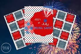 Prepare a sheet cake and cut into 24 slices. 4th Of July Trivia Questions And Answers Free Printable Cards Mombrite