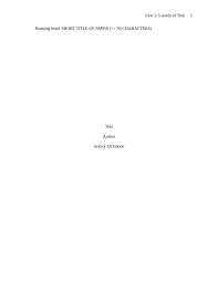 how to write a formal apa paper