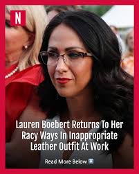 It's not every day that you see a congressperson coming to work in leather,  but Lauren Boebert long ago proved she doesn't care about classiness at  work.
