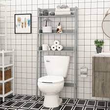 I purchased this bathroom space saver for my newly renovated bathroom last year and have been pleasantly surpised at how nice it looks and how it fits in with my decor. Amazon Com Utex 3 Shelf Bathroom Organizer Over The Toilet Bathroom Spacesaver Gray Kitchen Dining
