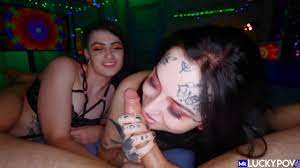 Kinky Brings Tatted Big Tit Slut Hon3yxmilk To With Lydia Black Porn Video  | HotMovs.com