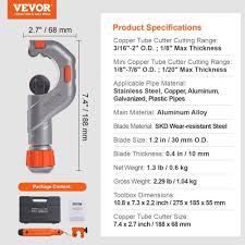 VEVOR 3PCS Tubing Cutter Set - Heavy Duty Pipe Cutter 3/16 ...