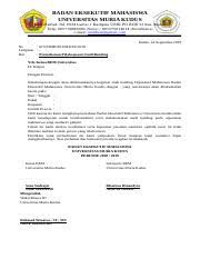 015 Surat Studi Banding Docx Badan Eksekutif Mahasiswa Universitas Muria Kudus Sekretariat Gd Pkm Lantai 1 Kampus Umk Po Box 53 Bae Kudus Telp Course Hero