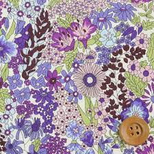 sando限定復刻色 サンドウ限定復刻色 リバティプリント タナローン生地 margaret annie マーガレット アニー パープル 3631165 フラワーアート 花 イラスト 花 壁紙