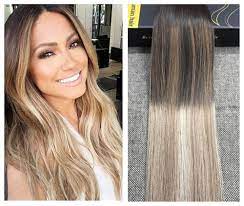 Brazilian Balayage Ombre Medium Brown Blonde Remy Tape In Human Hair Extensions Ugea Balayage One Piece Hair Extensions Hair Tape In Hair Extensions