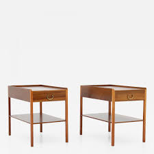 Josef Frank Scandinavian Midcentury Bedside Tables By Josef Frank For Svenskt Tenn Simplihome draper solid hardwood 22 inch wide rectangle mid century modern end side table in teak brown with storage, 2 drawers, for the living room and bedroom. josef frank scandinavian midcentury bedside tables by josef frank for svenskt tenn