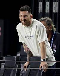 Lionel Messi looks on from the sidelines during the game against Monterrey  in which Inter Miami lose 2-1 to Monterrey at home in the firs... |  Instagram